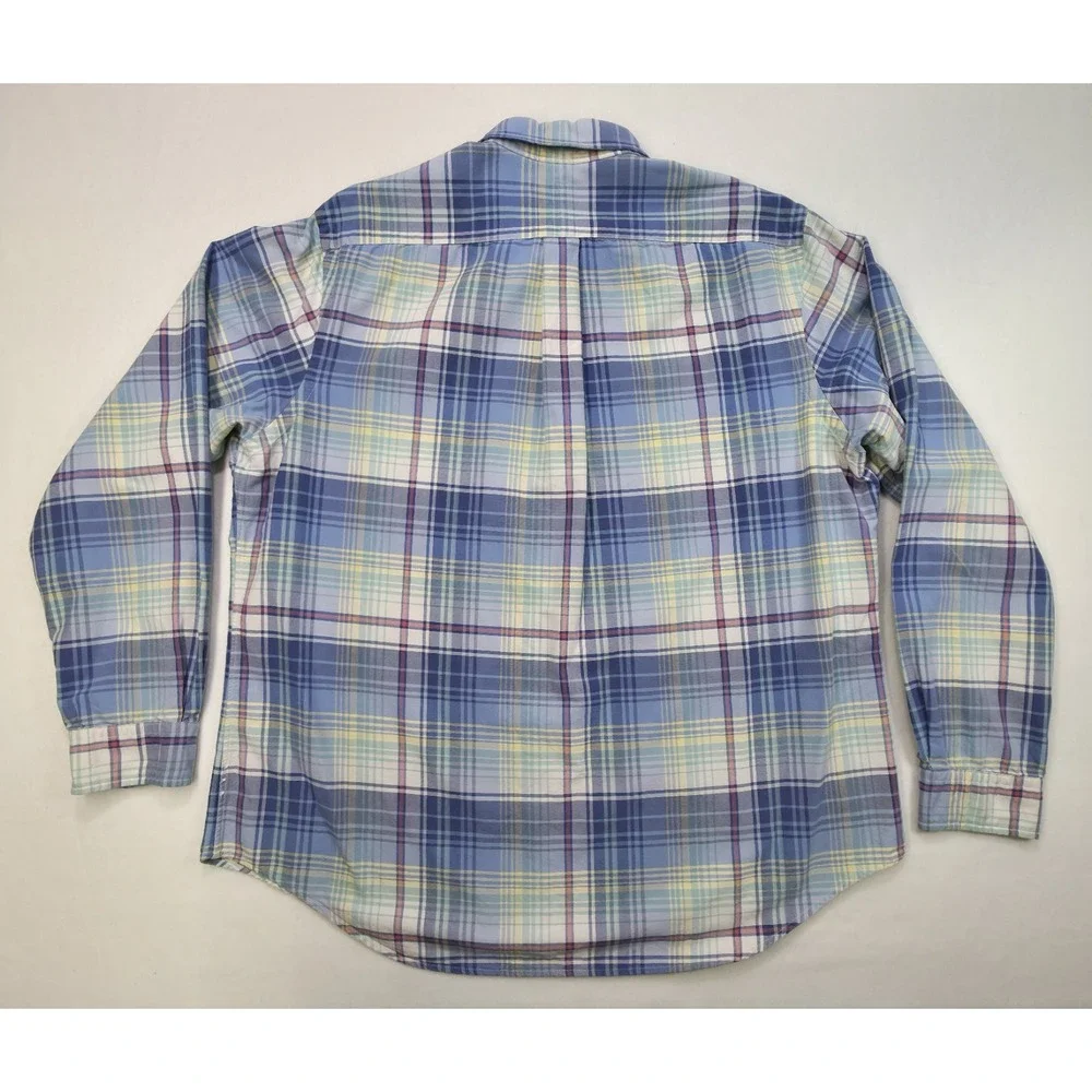Ralph Lauren Polo Shirt Mens XL Pastel Plaid Pattern Button Down Limited Use‎
